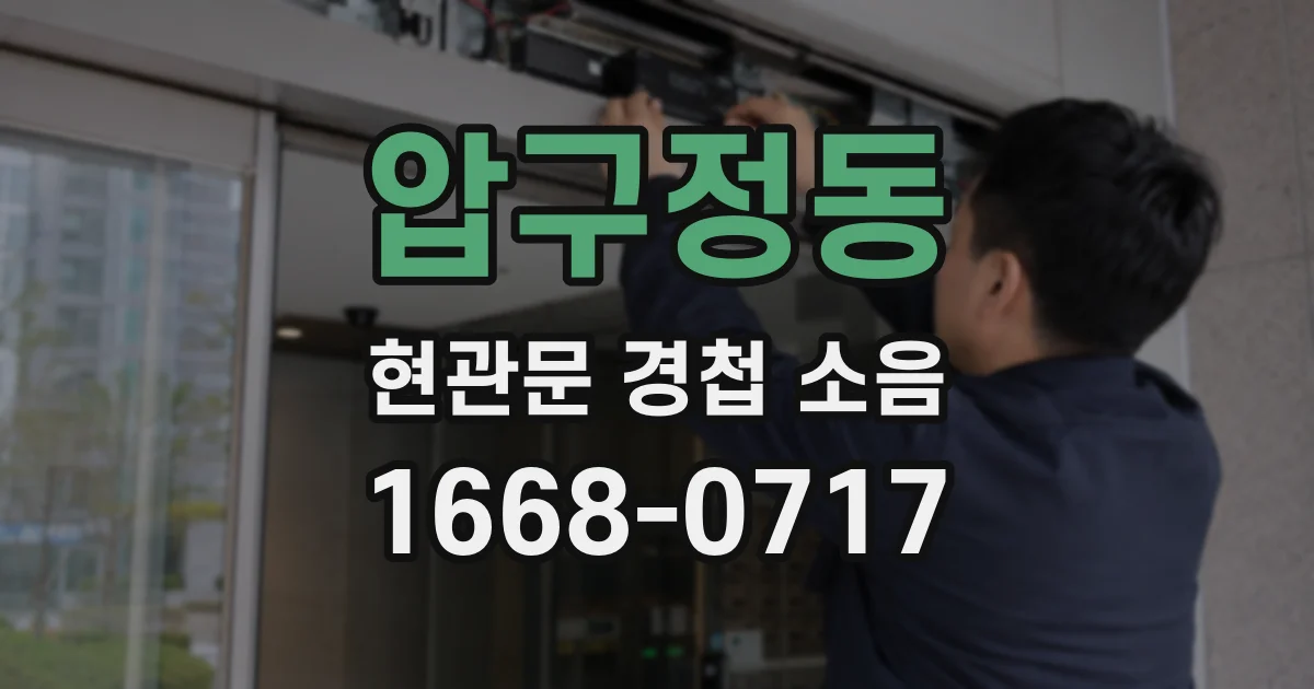 압구정동 현관문 경첩 소음