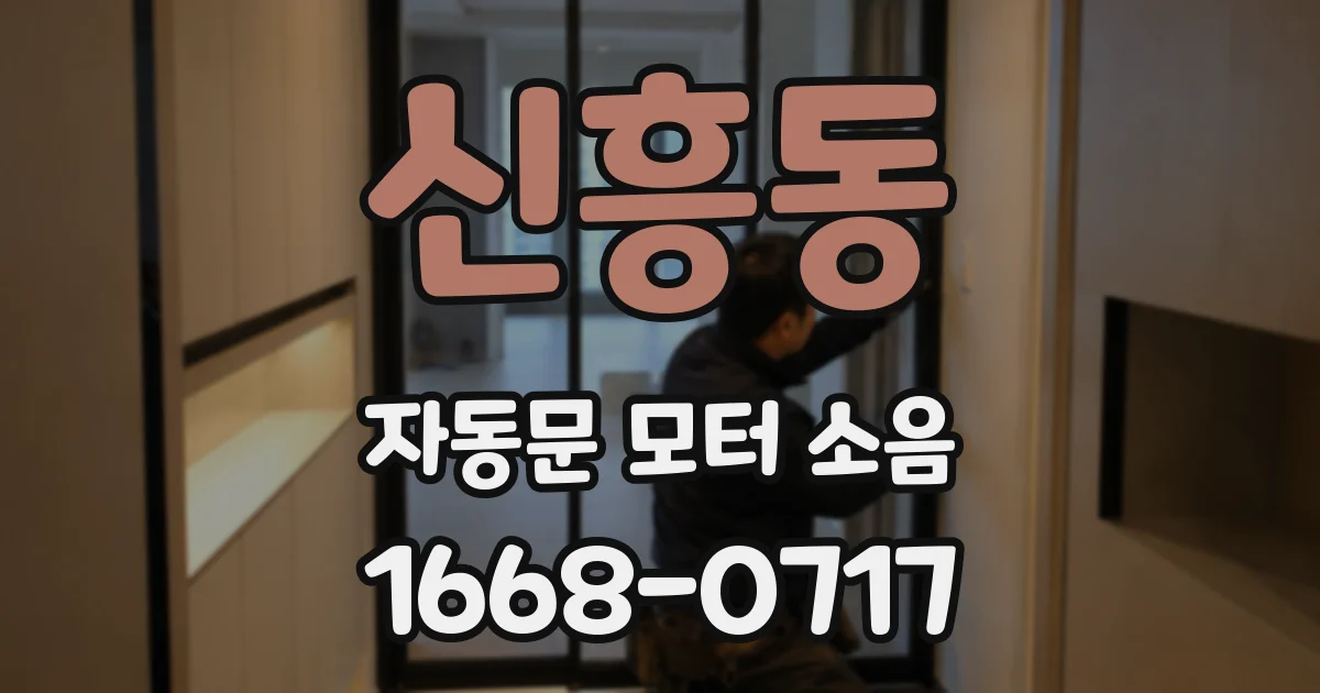 신흥동 자동문 모터 소음