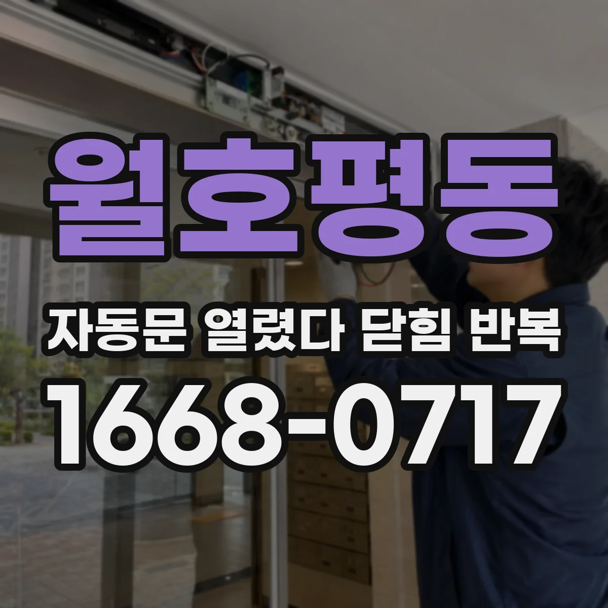 월호평동 자동문 열렸다 닫힘 반복