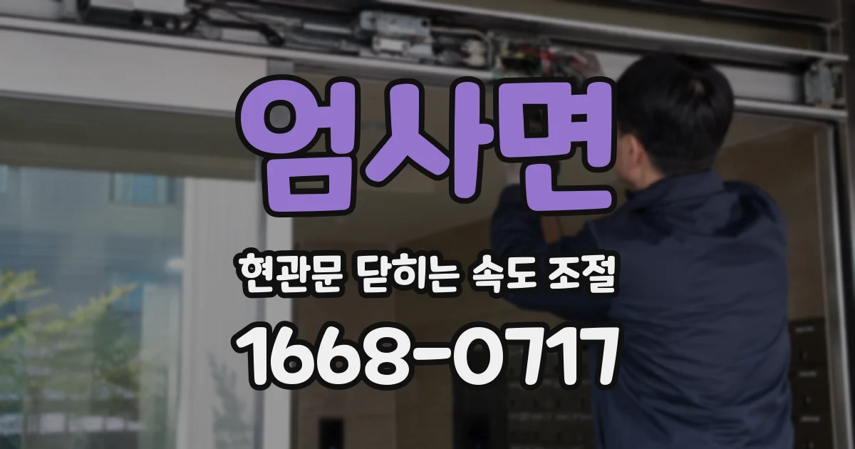엄사면 현관문 닫히는 속도 조절