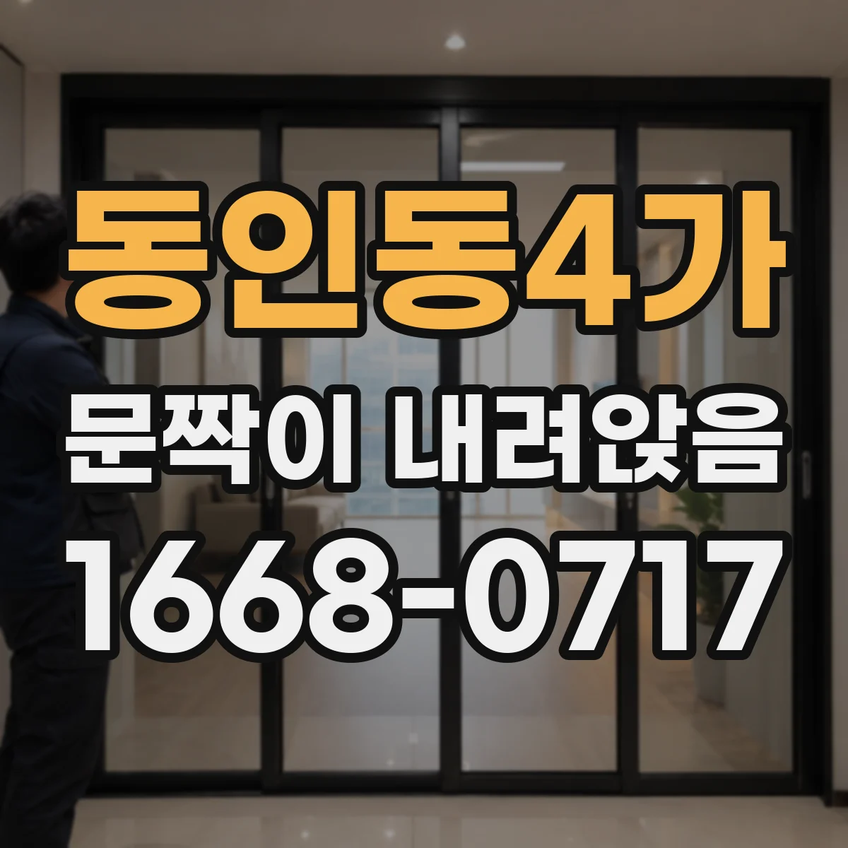 동인동4가 문짝이 내려앉음