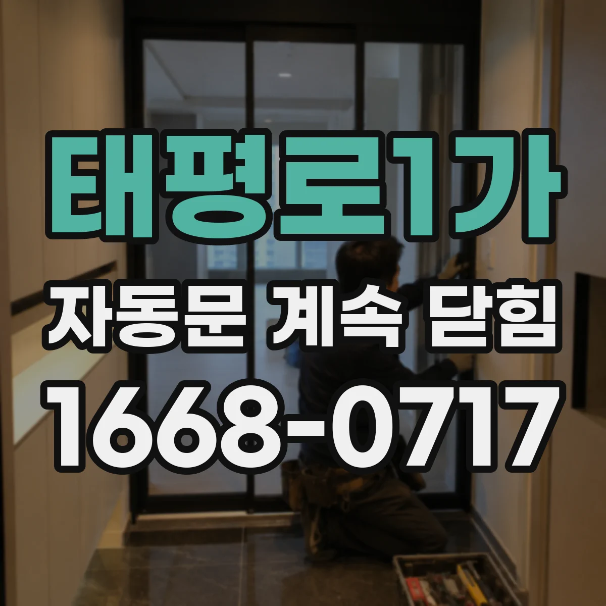 태평로1가 자동문 계속 닫힘