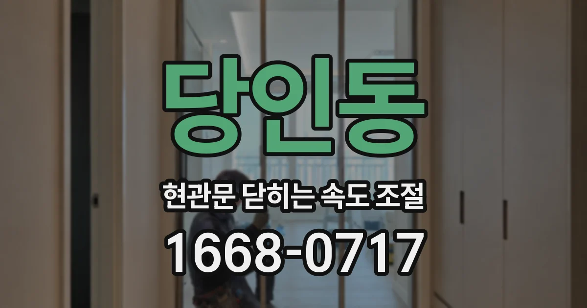 당인동 현관문 닫히는 속도 조절