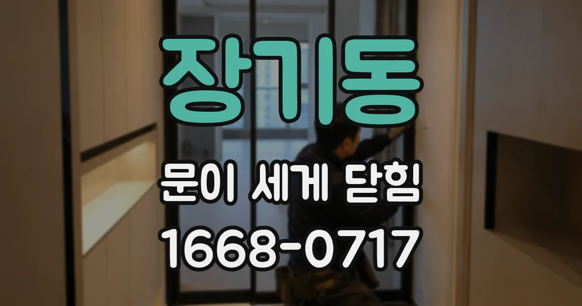 장기동 문이 세게 닫힘