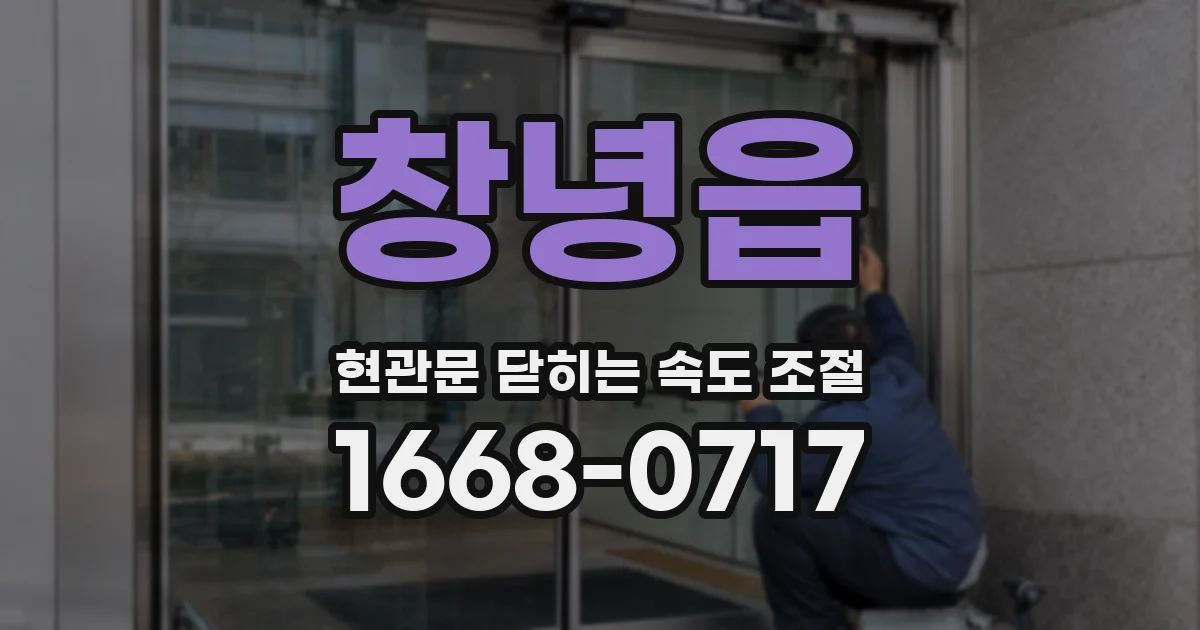 창녕읍 현관문 닫히는 속도 조절