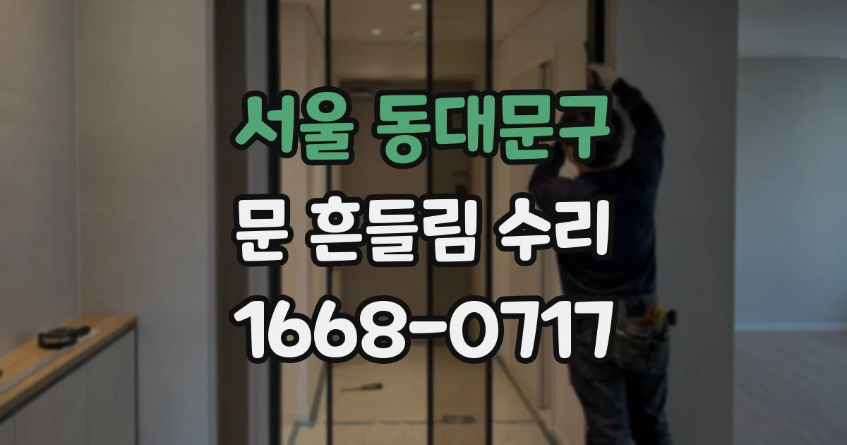 서울 동대문구 문 흔들림 수리
