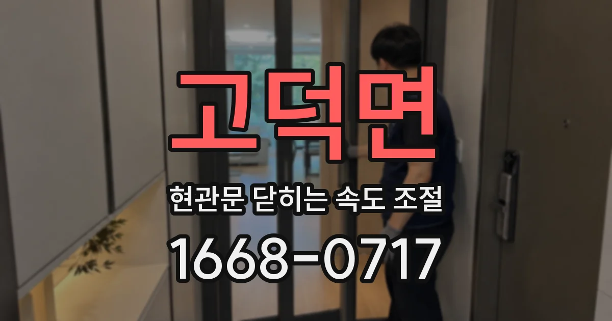 고덕면 현관문 닫히는 속도 조절