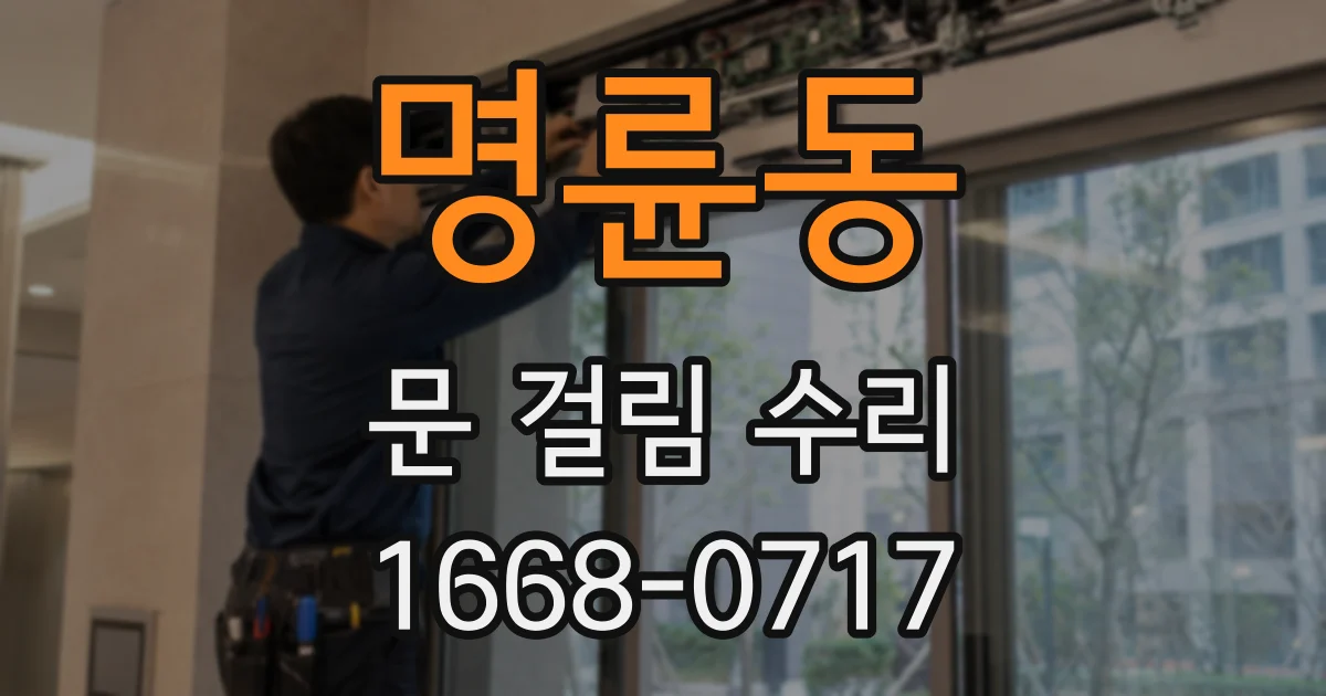 명륜동 문 걸림 수리
