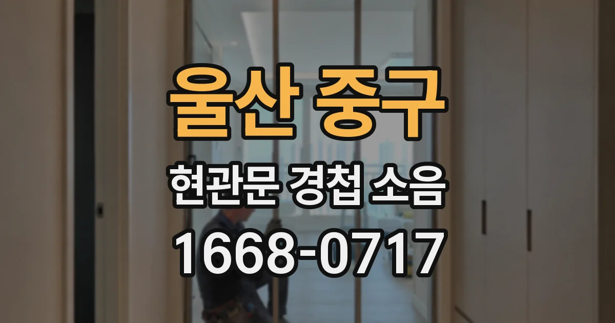울산 중구 현관문 경첩 소음