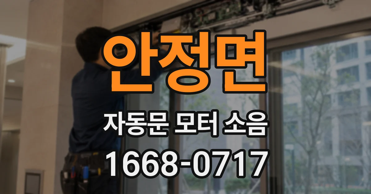 안정면 자동문 모터 소음