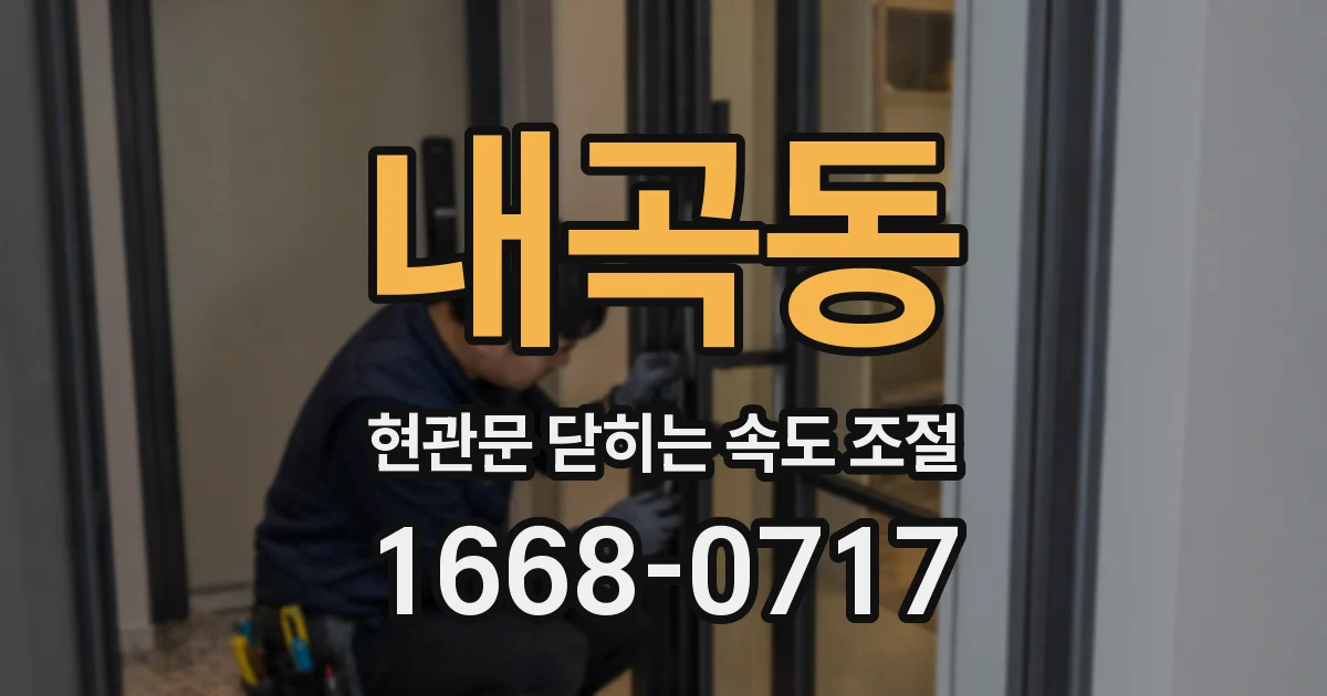 내곡동 현관문 닫히는 속도 조절