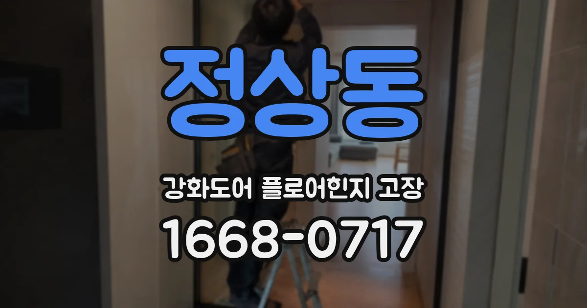 정상동 강화도어 플로어힌지 고장