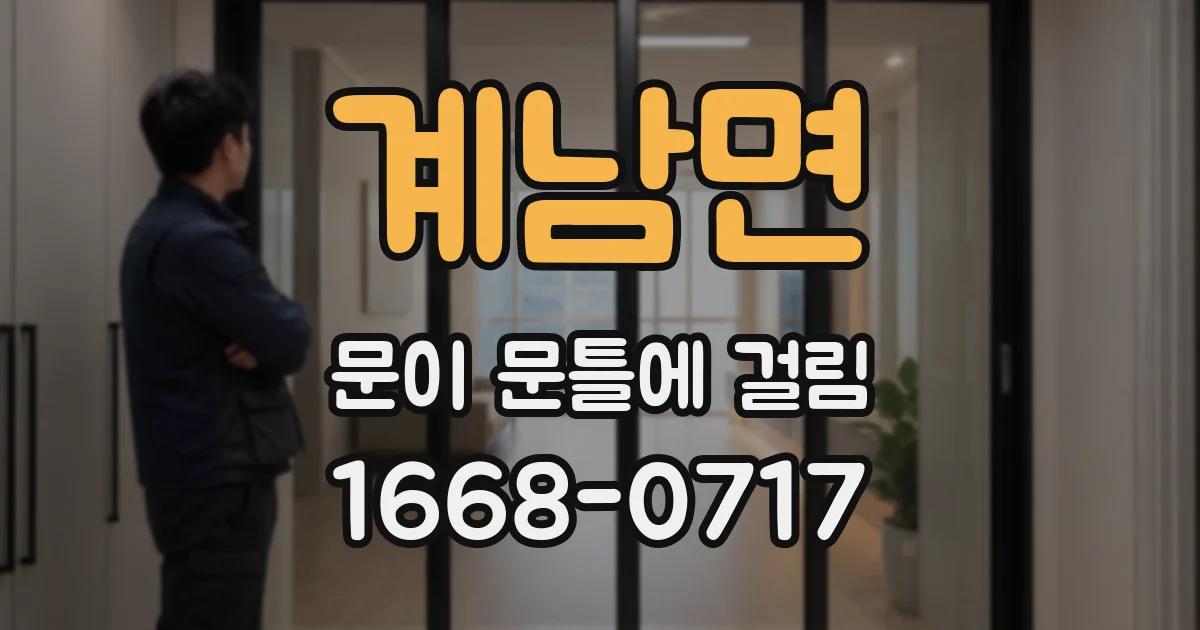 계남면 문이 문틀에 걸림