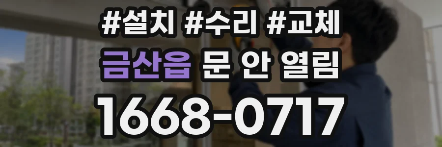 금산읍 문 안 열림