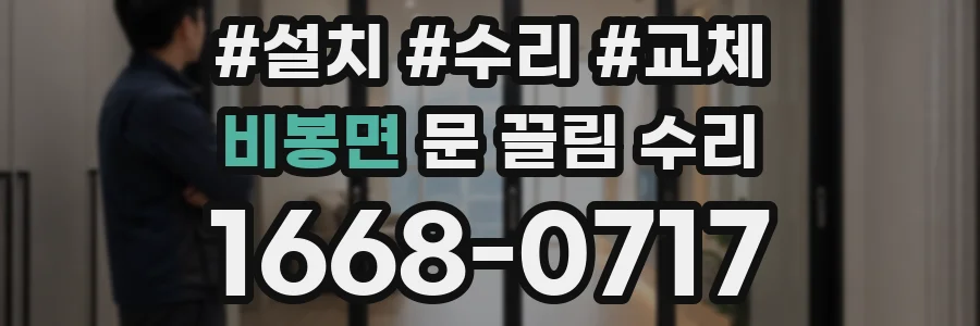비봉면 문 끌림 수리