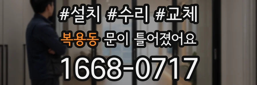 복용동 문이 틀어졌어요