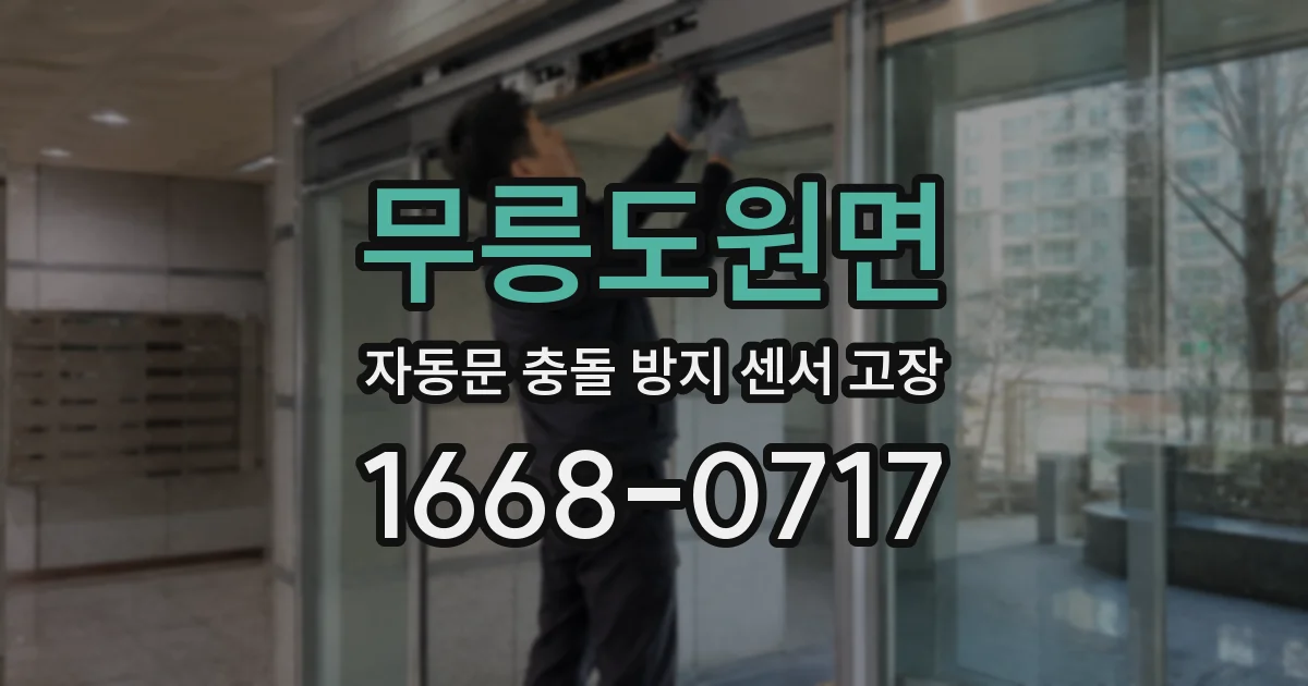 무릉도원면 자동문 충돌 방지 센서 고장