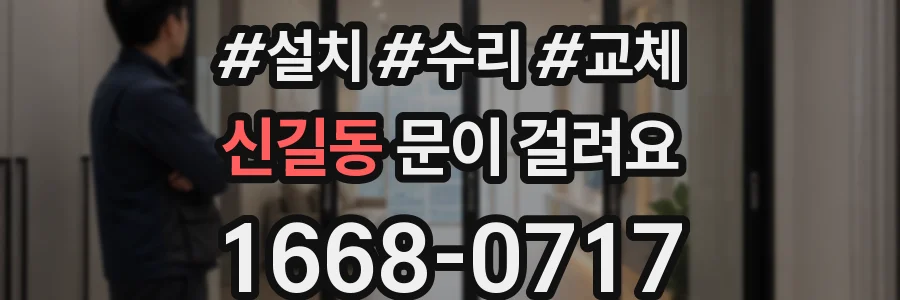 신길동 문이 걸려요