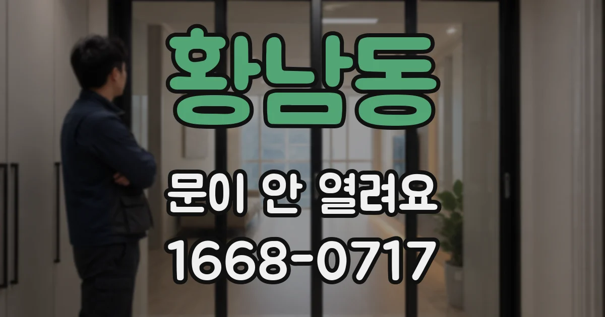 황남동 문이 안 열려요
