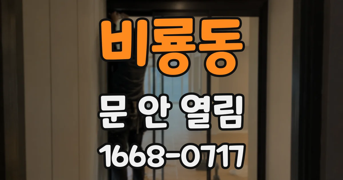 비룡동 문 안 열림
