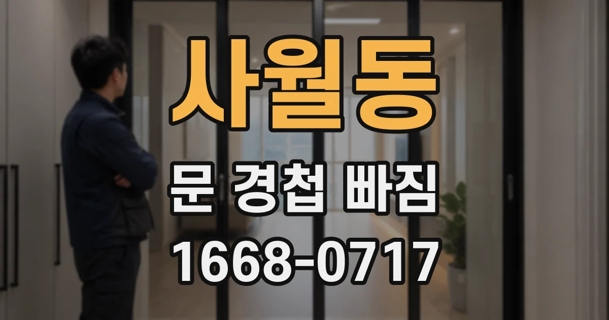 사월동 문 경첩 빠짐
