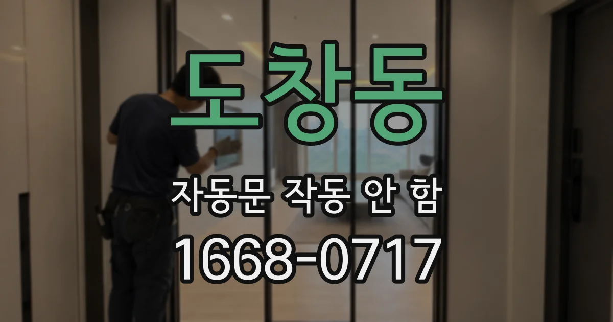 도창동 자동문 작동 안 함