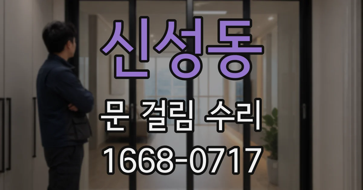 신성동 문 걸림 수리