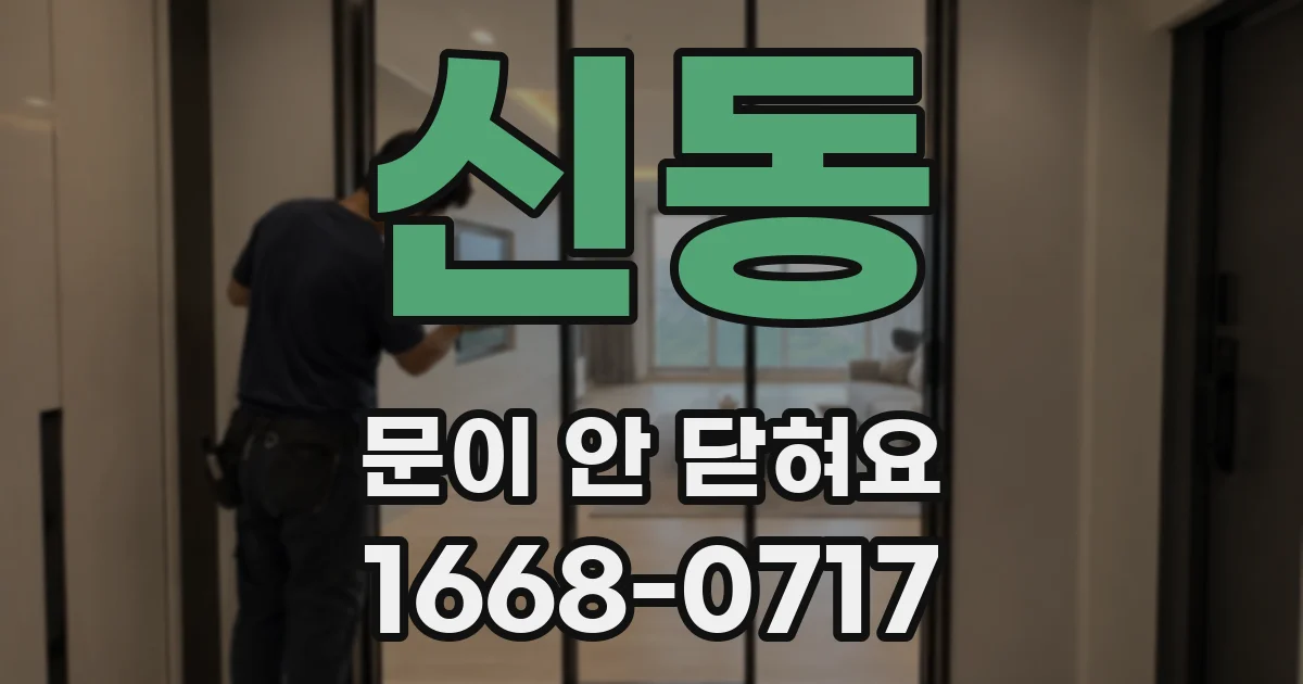 신동 문이 안 닫혀요