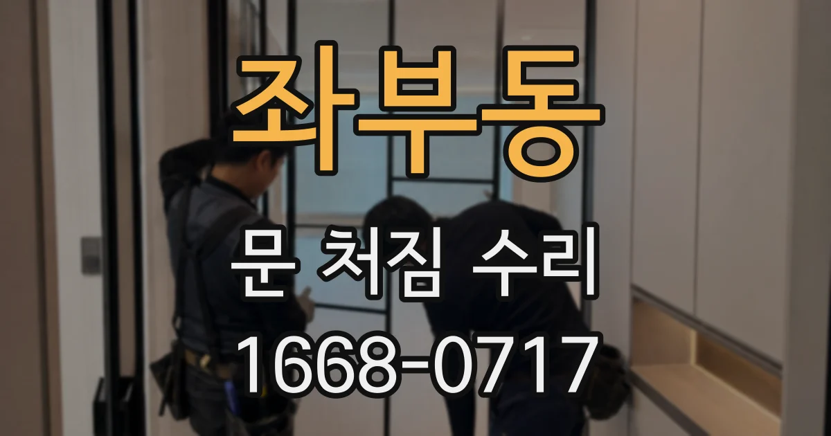 좌부동 문 처짐 수리