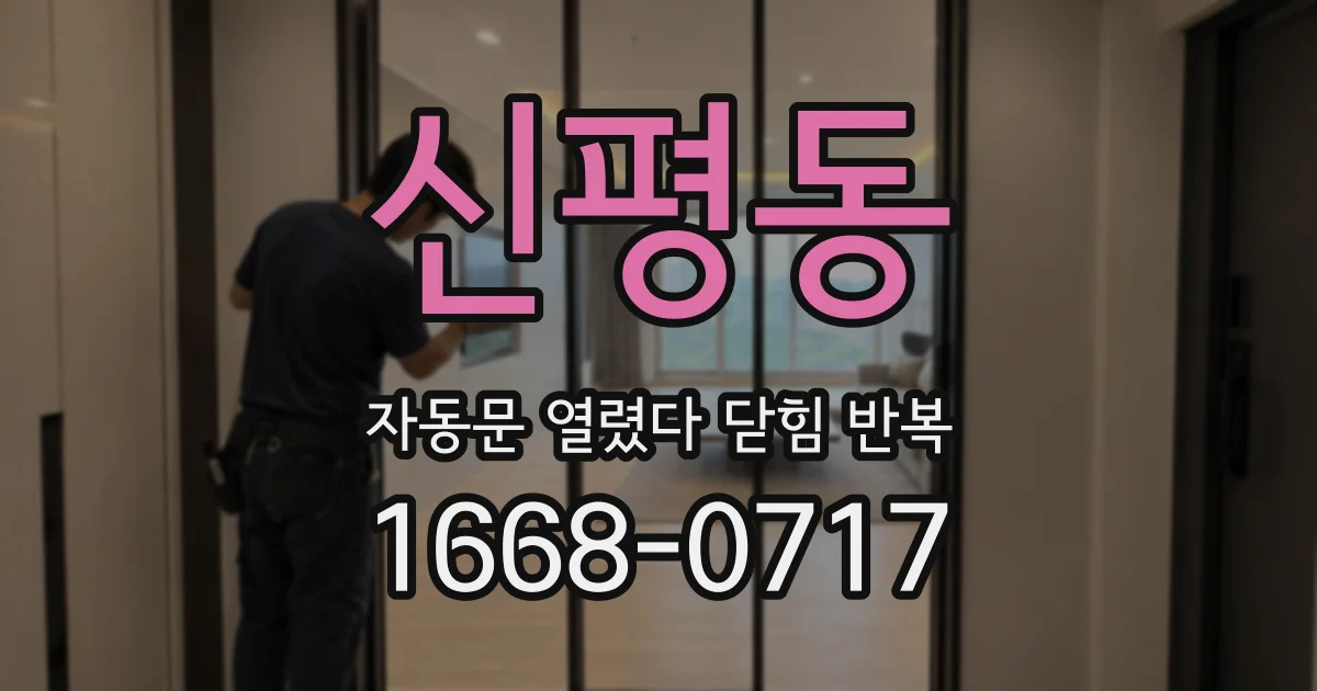 신평동 자동문 열렸다 닫힘 반복 증상은 열림과 닫힘이 연달아 일어나거나, 정지 후 다시 작동하면서 나타납니다.