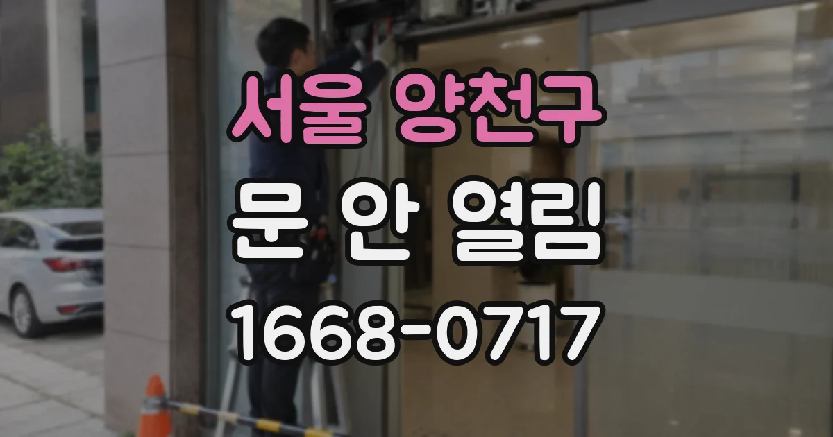 서울 양천구 문 안 열림