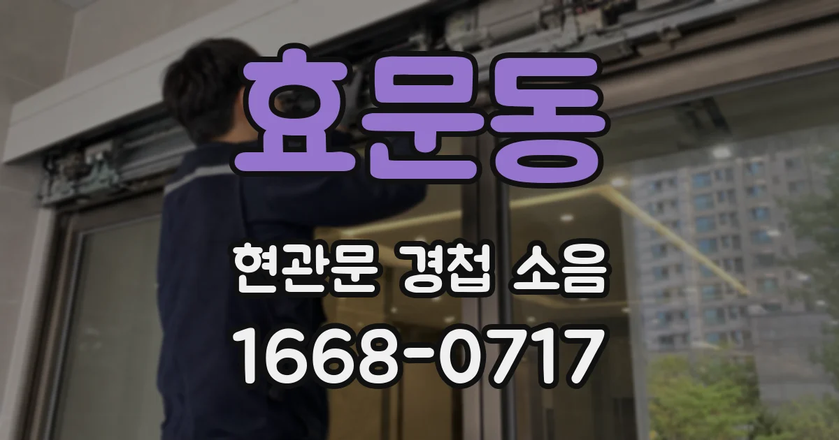 효문동 현관문 경첩 소음