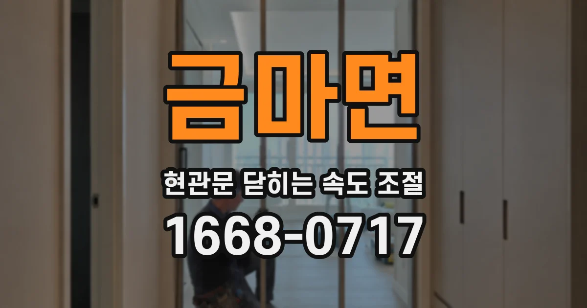 금마면 현관문 닫히는 속도 조절