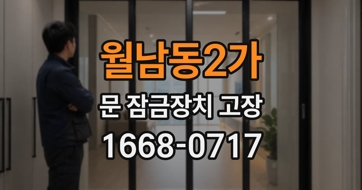 월남동2가 문 잠금장치 고장