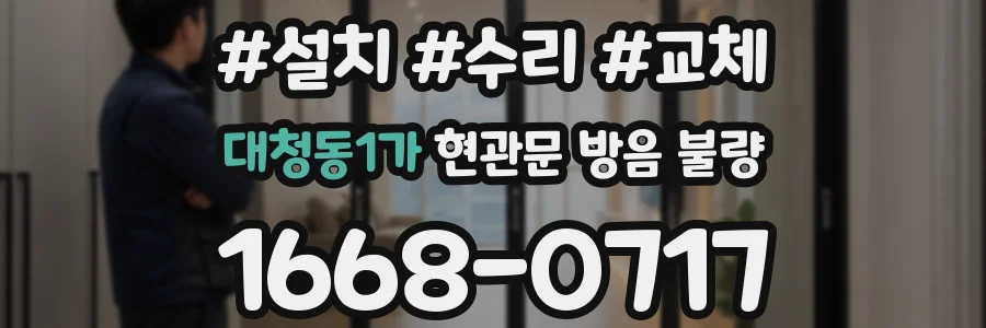대청동1가 현관문 방음 불량