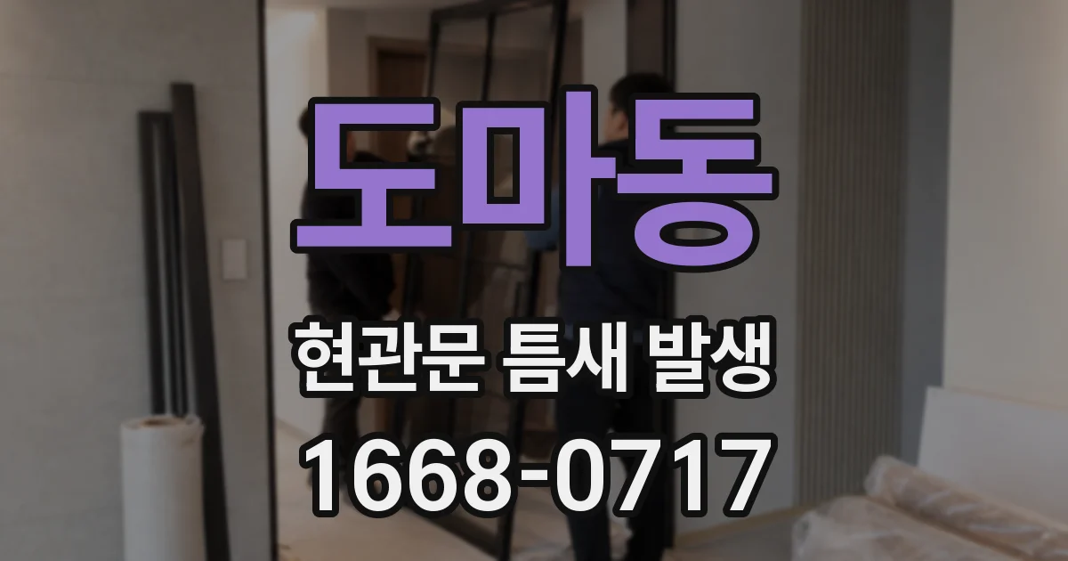 도마동 현관문 틈새 발생