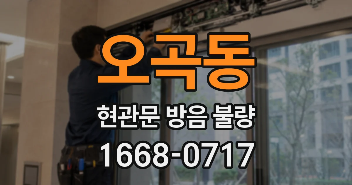 오곡동 현관문 방음 불량