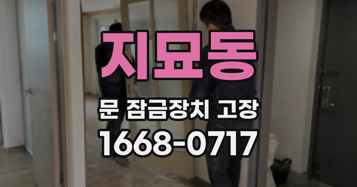 지묘동 문 잠금장치 고장