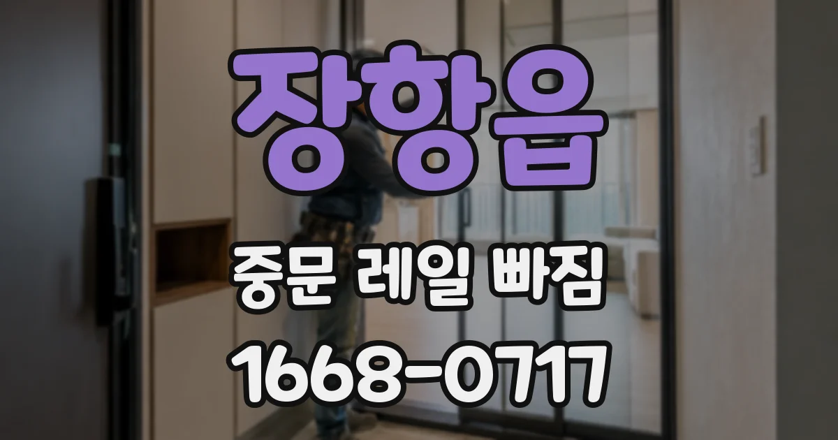 장항읍 중문 레일 빠짐