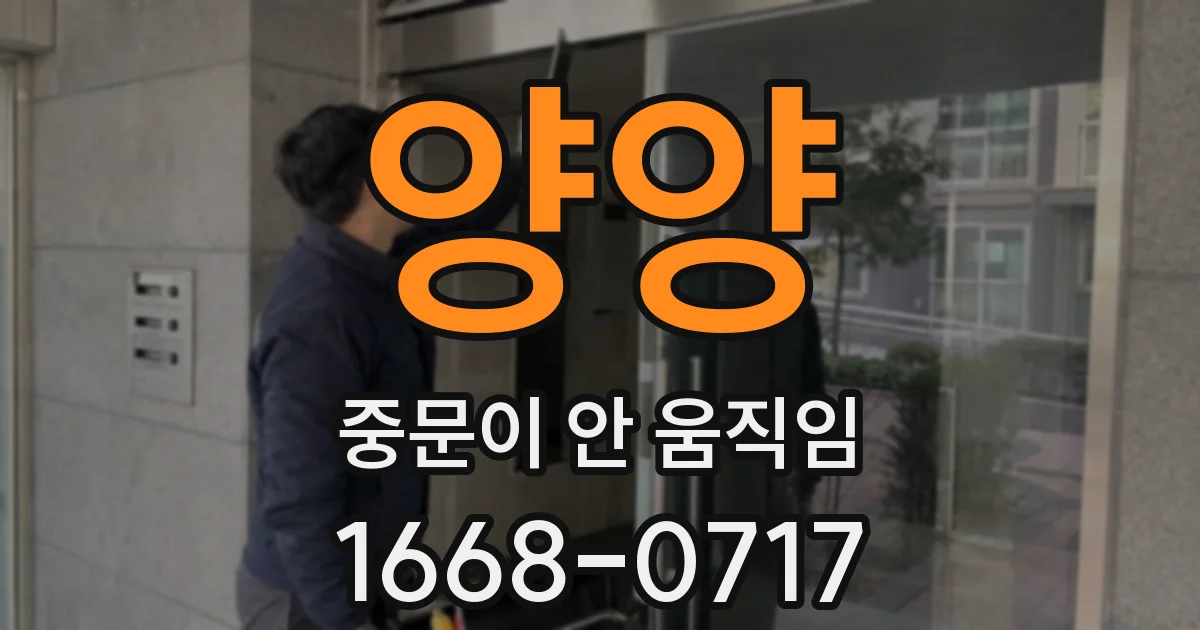 양양 중문이 안 움직임