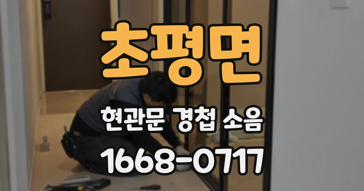 초평면 현관문 경첩 소음