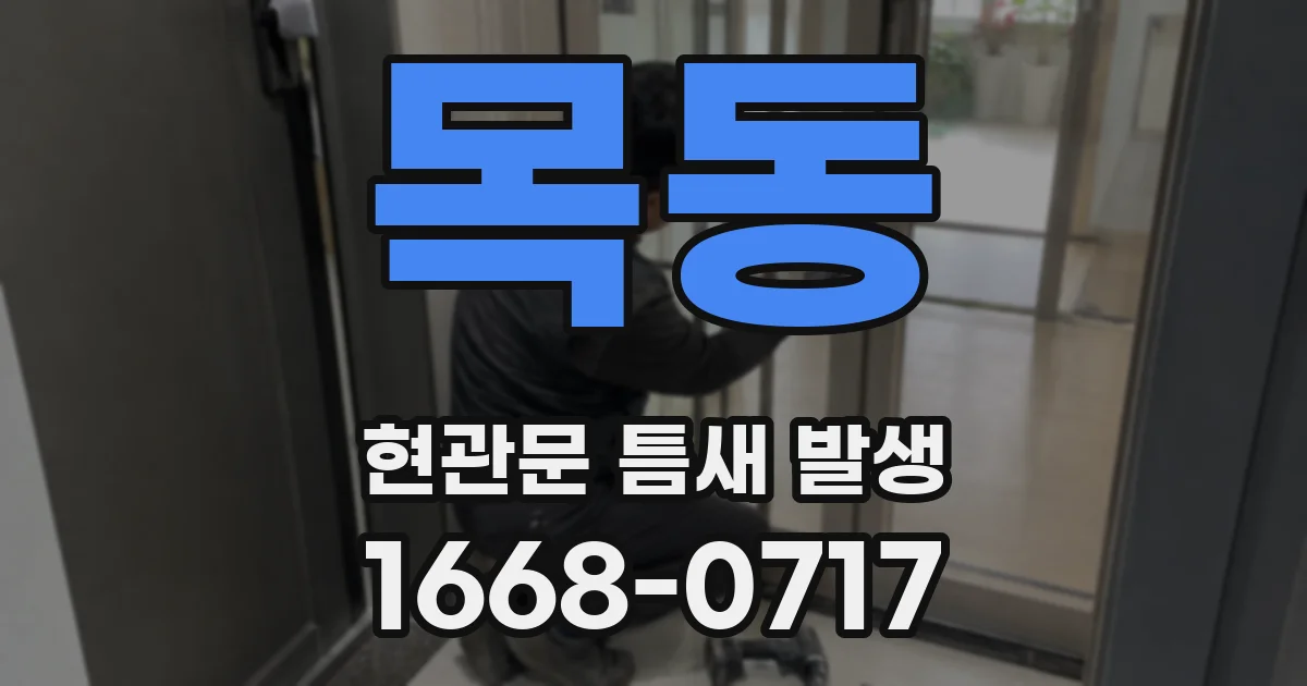 목동 현관문 틈새 발생