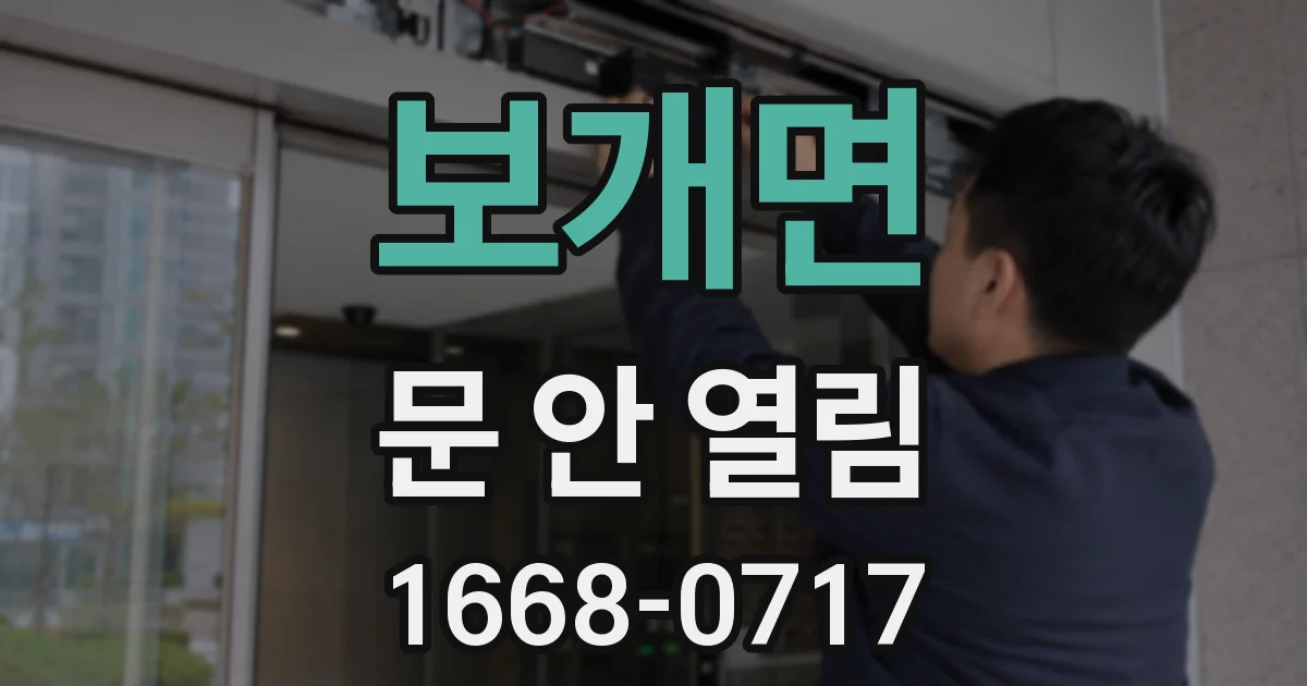 보개면 문 안 열림