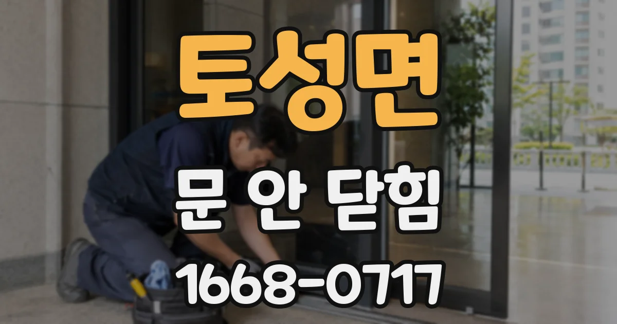 토성면 문 안 닫힘
