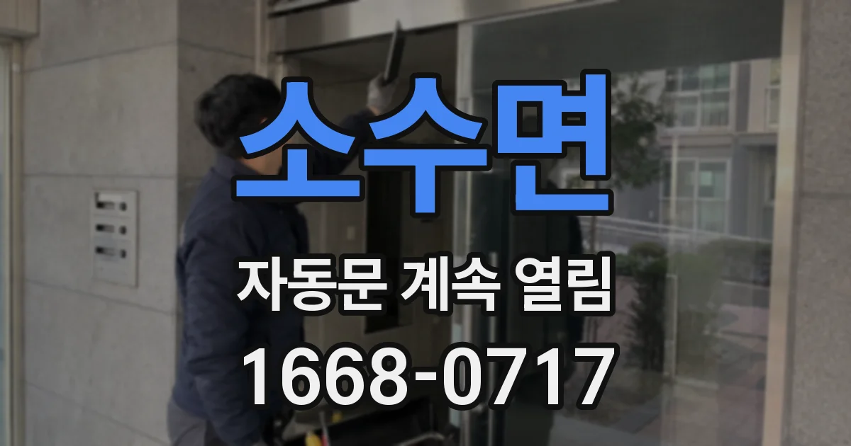 소수면 자동문 계속 열림