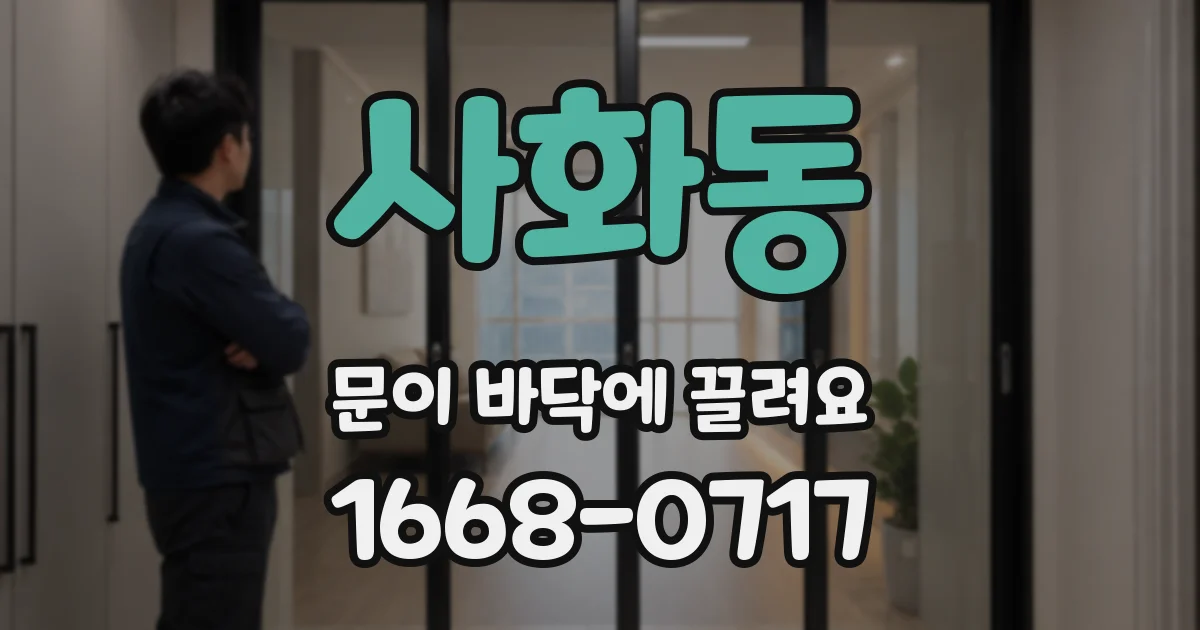 사화동 문이 바닥에 끌려요