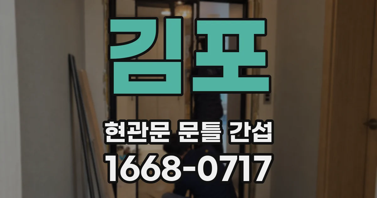 김포 현관문 문틀 간섭