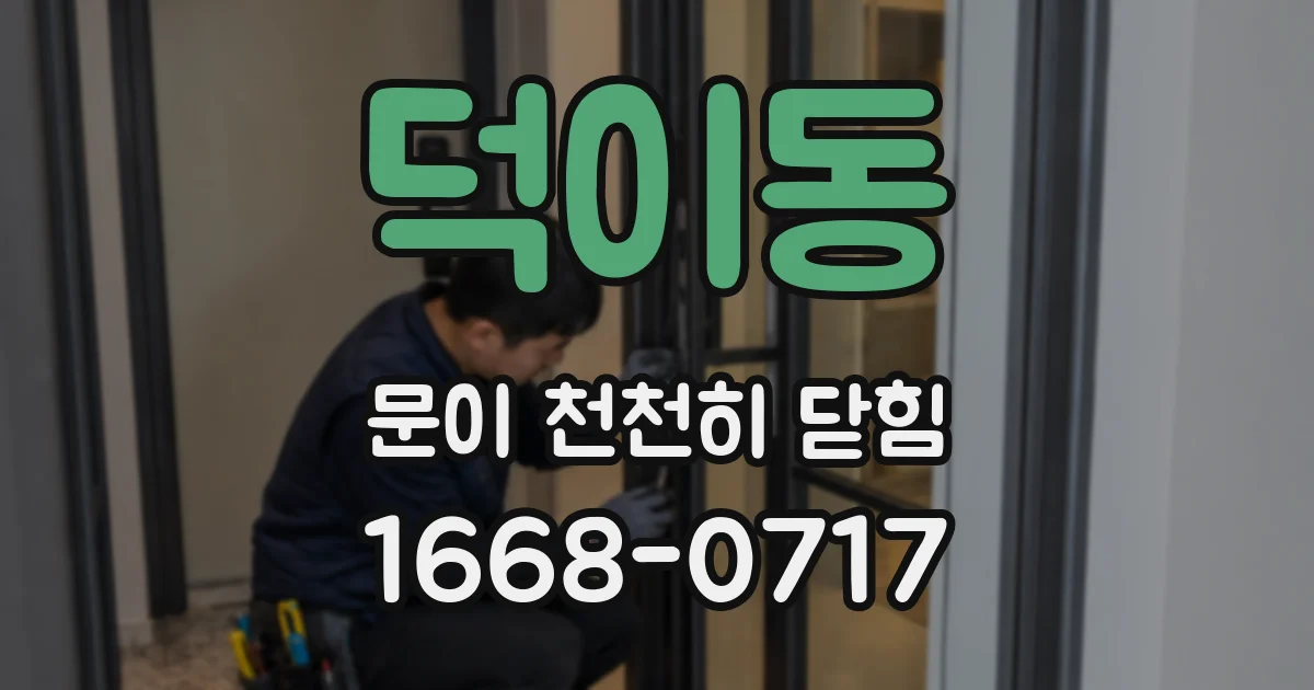 덕이동 문이 천천히 닫힘