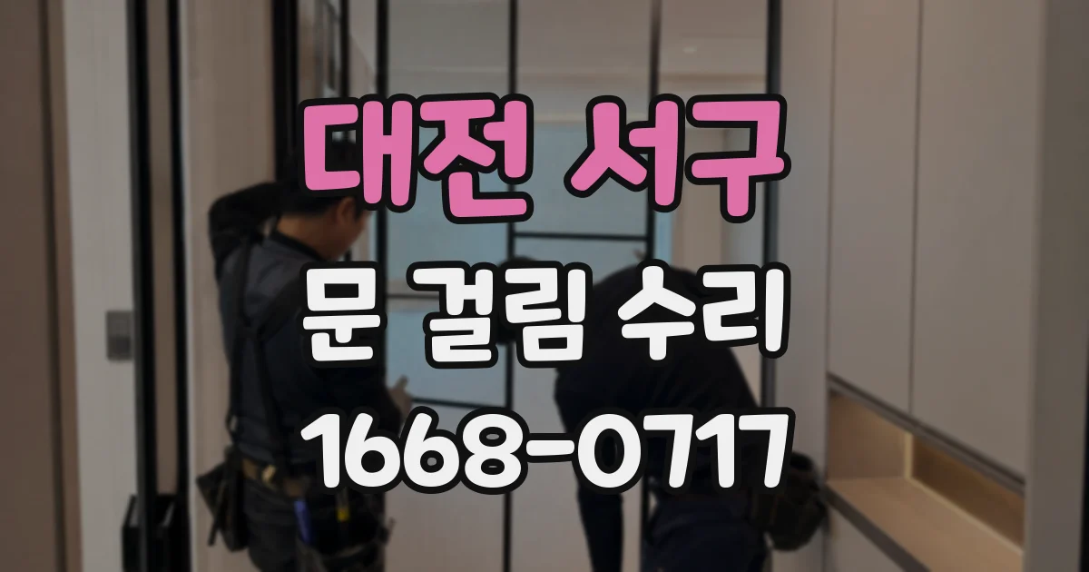 대전 서구 문 걸림 수리