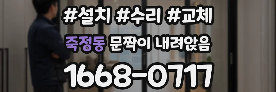 죽정동 문짝이 내려앉음